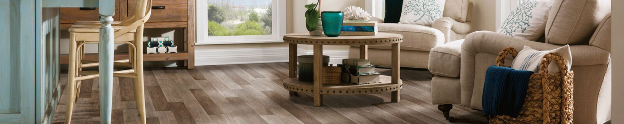 Kitchen hardwood flooring in Riverton, WY at Plains Floor & Window Covering