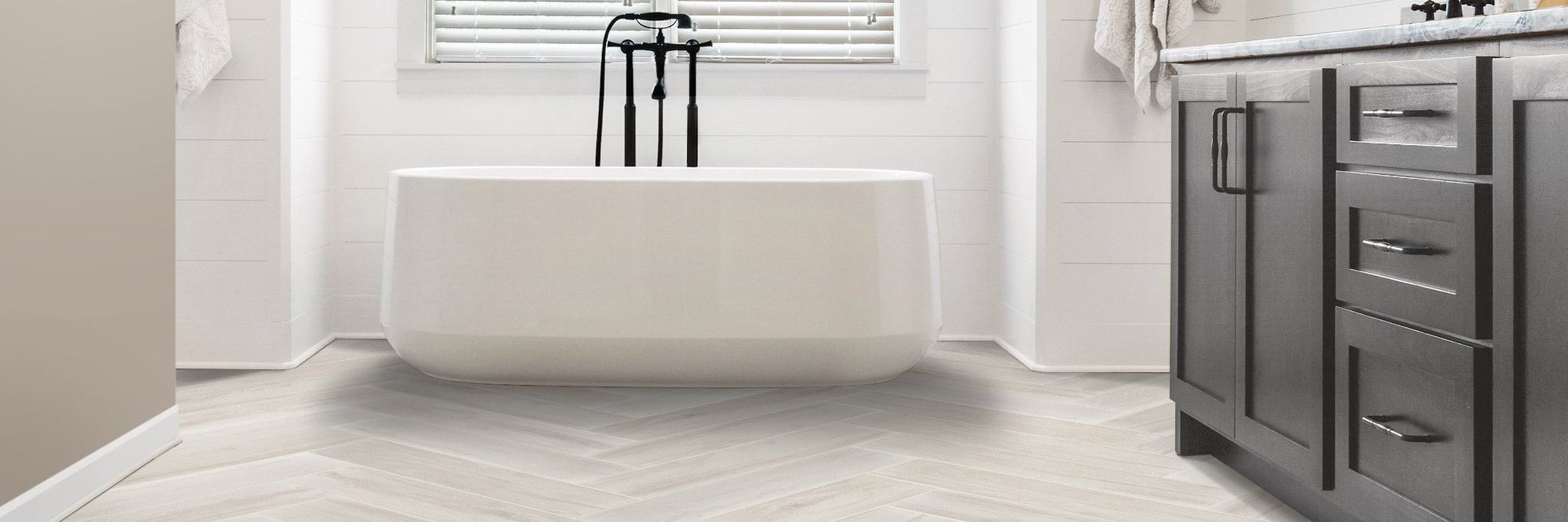 Bathroom tile flooring in Riverton, WY at Plains Floor & Window Covering